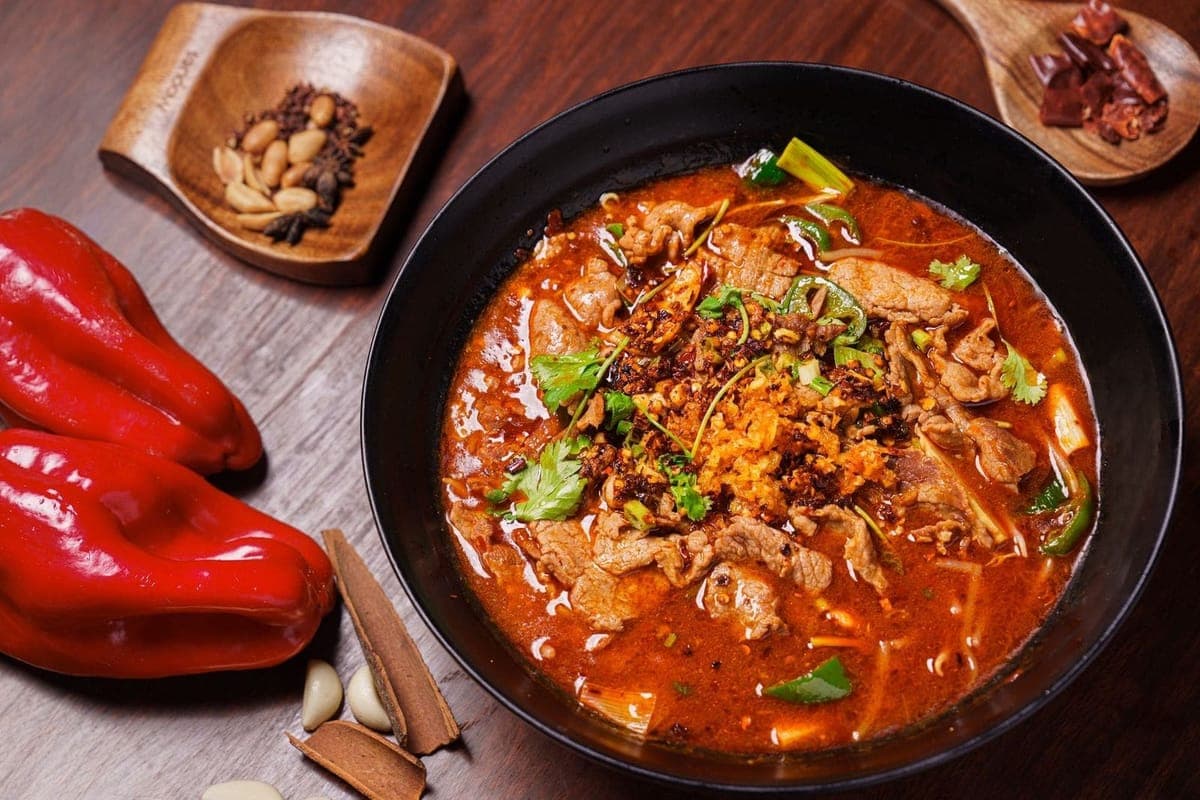 Sichuan Boiled Spicy Beef — Taibat Noodle House